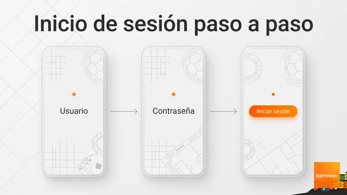 Pasos para iniciar sesión en Betsson Chile en deportes, casino y app