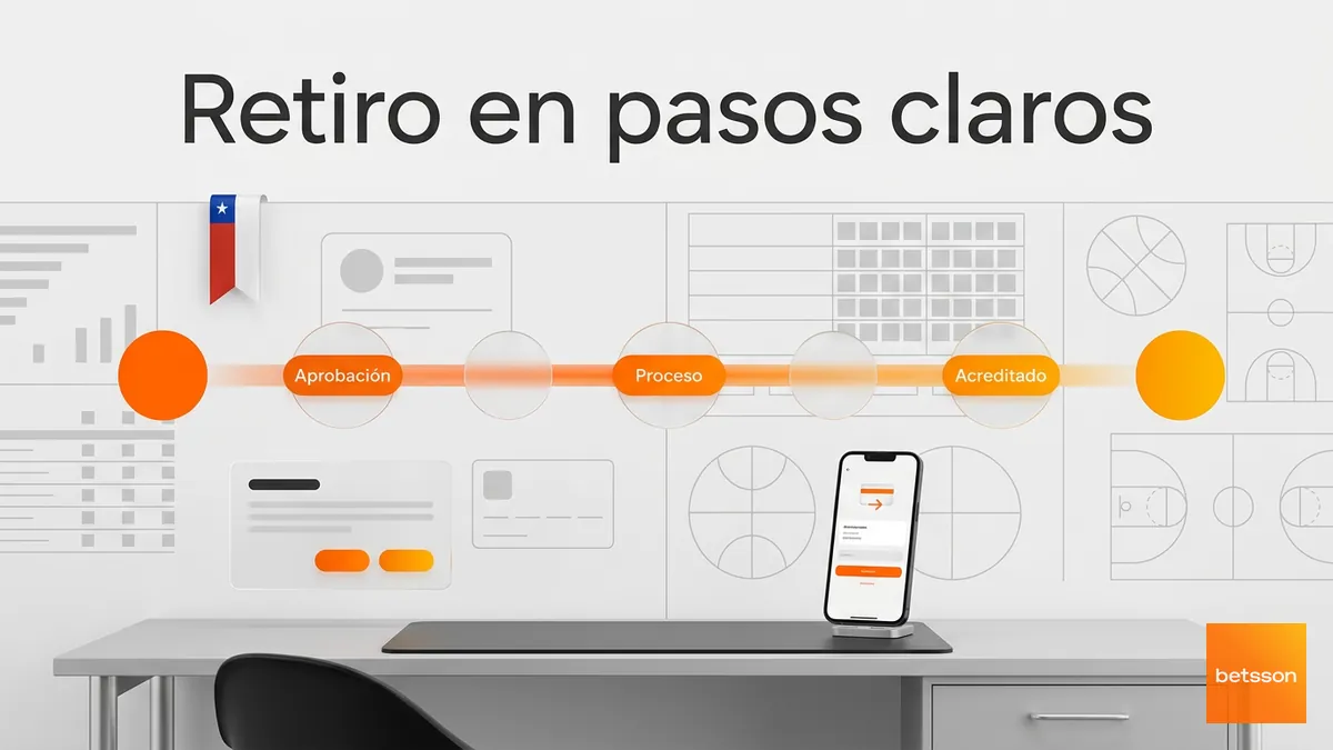 Plazos y métodos de retiro de Betsson Chile en una línea de tiempo