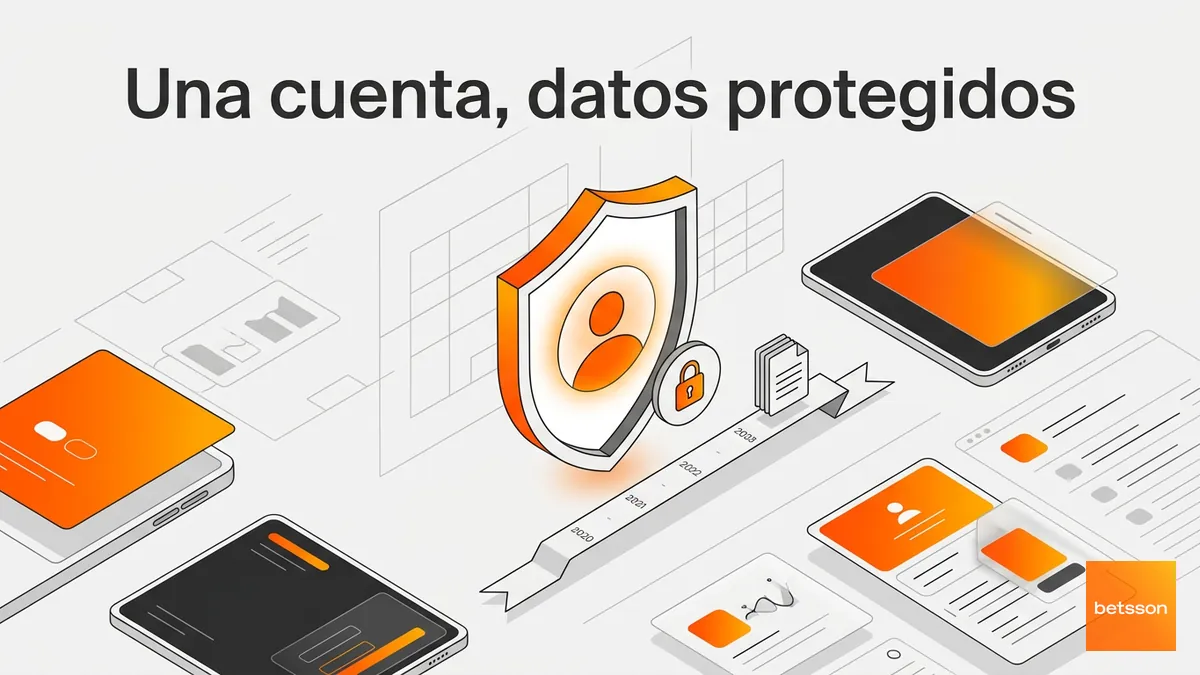 Icono de perfil protegido representando una cuenta por persona y resguardo de datos en Betsson Chile