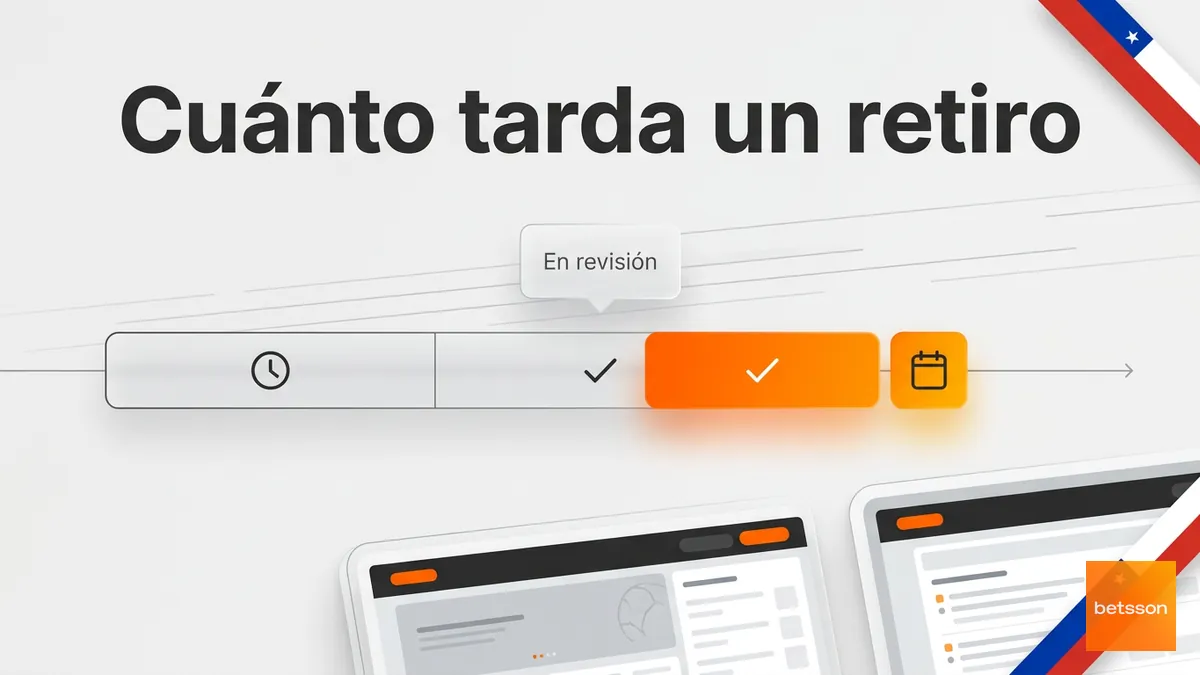 Cuánto tarda un retiro en Betsson Chile: aprobación y plazos de acreditación por método.